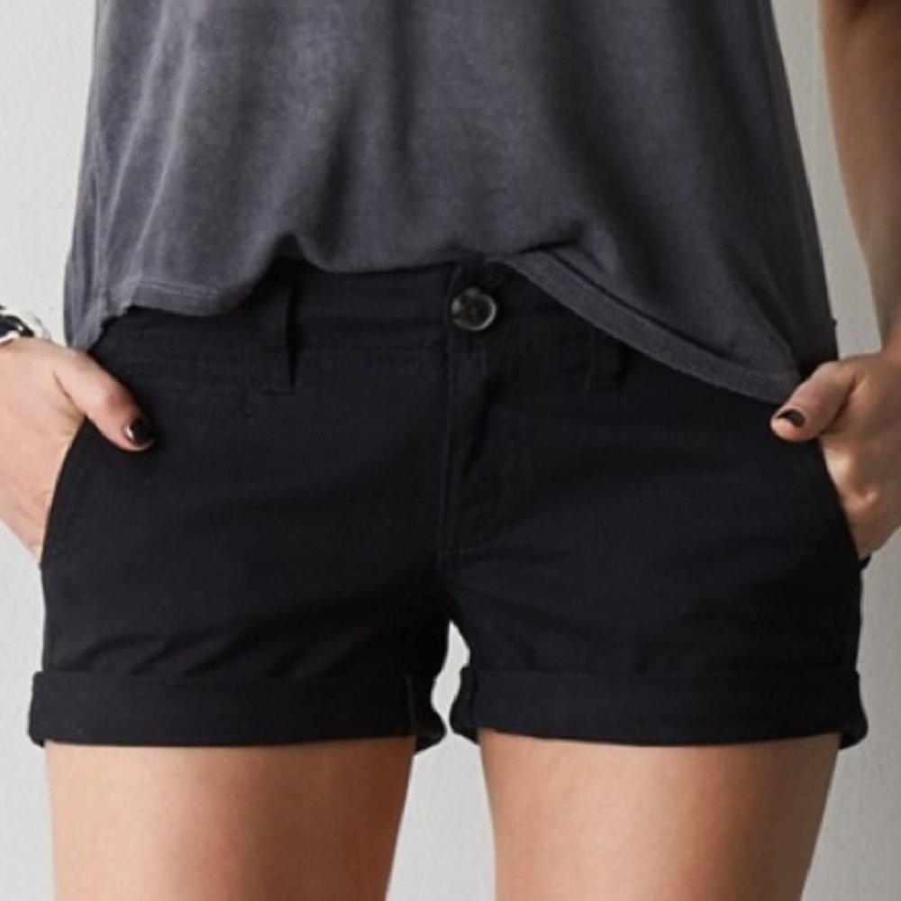 American Eagle Outfitters Twill Midi Shorts
